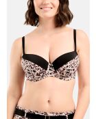 Haut de maillot de bain SunSet Stay imprimé animal noir sable