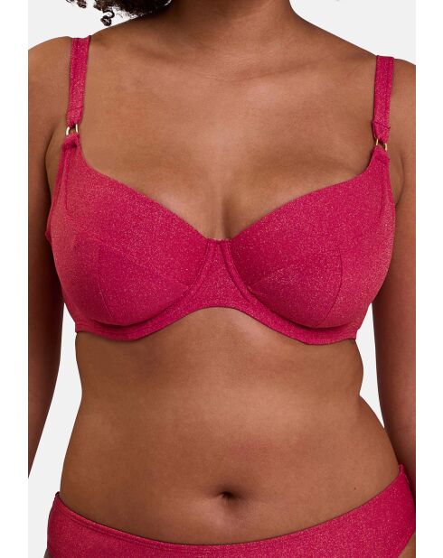 Haut de maillot de bain Reflet cerise