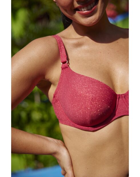 Haut de maillot de bain Reflet cerise