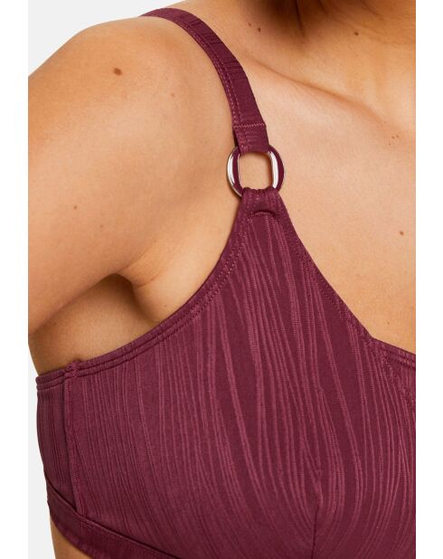 Haut de maillot de bain brassière sans armatures On Board rouge rhododendron