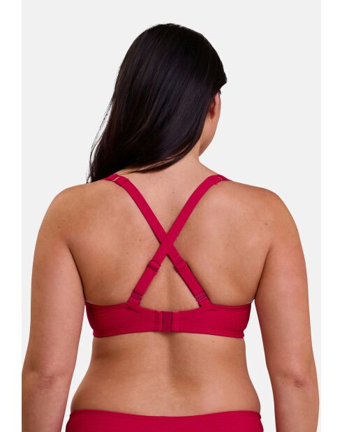 Haut de maillot de bain Glamourous Textured cerise