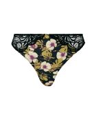 Tanga Ariane Fantaisy imprimé feuillage Monstera noir
