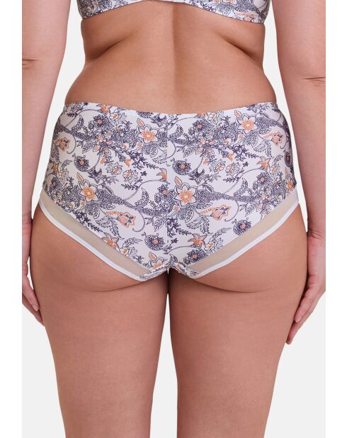 Shorty Complice imprimé paisley mûre & mandarine