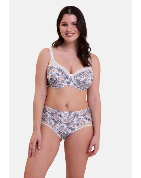 Shorty Complice imprimé paisley mûre & mandarine