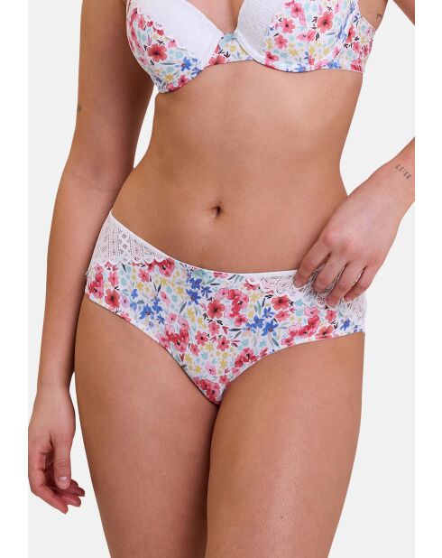 Shorty Talentueuse imprimé aquarelle florale