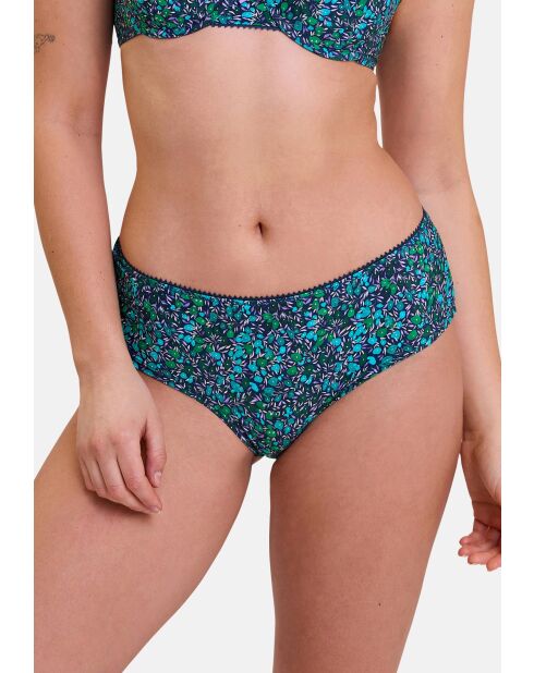 Shorty Espiègle imprimé liberty bleu