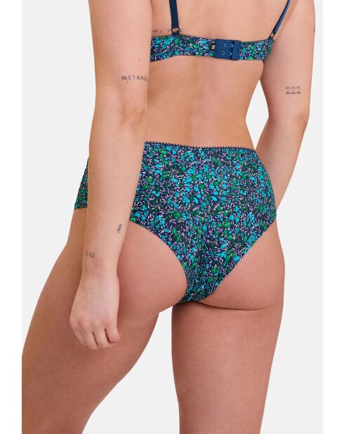 Shorty Espiègle imprimé liberty bleu