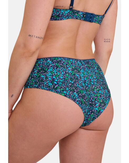 Shorty Espiègle imprimé liberty bleu
