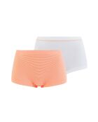 Lot de 2 shorties Zen Attitude orange/blanc + blanc