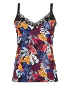 Caraco homewear Mathilde imprimé vegetal jungle noir