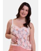 Caraco homewear Aurélie imprimé dahlia clair