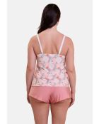 Caraco homewear Aurélie imprimé dahlia clair