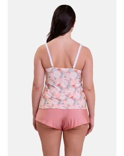 Caraco homewear Aurélie imprimé dahlia clair