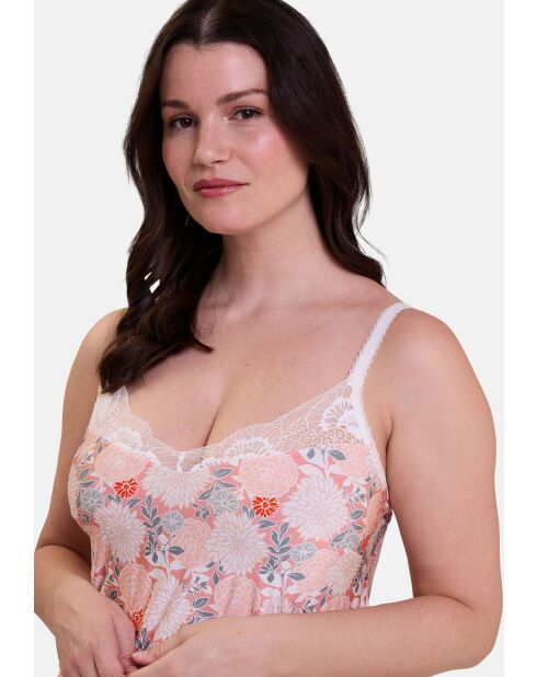 Caraco homewear Aurélie imprimé dahlia clair