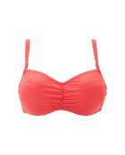 Haut de maillot de bain bandeau à armatures Bask In Bliss rouge poppy