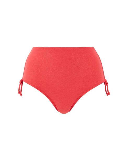 Culotte de bain taille haute Bask In Bliss rouge poppy
