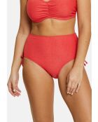 Culotte de bain taille haute Bask In Bliss rouge poppy