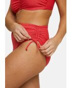 Culotte de bain taille haute Bask In Bliss rouge poppy