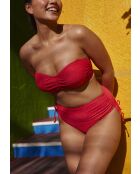 Culotte de bain taille haute Bask In Bliss rouge poppy