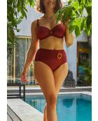 Culotte de bain taille haute Elevated Basics grenade