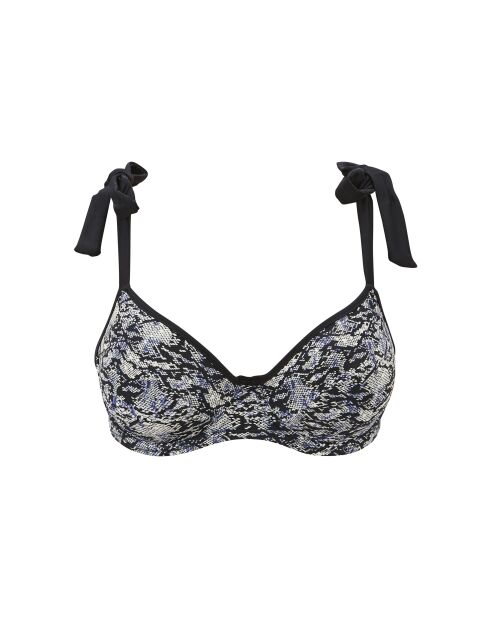 Haut de maillot de bain At the World's End imprimé animal noir