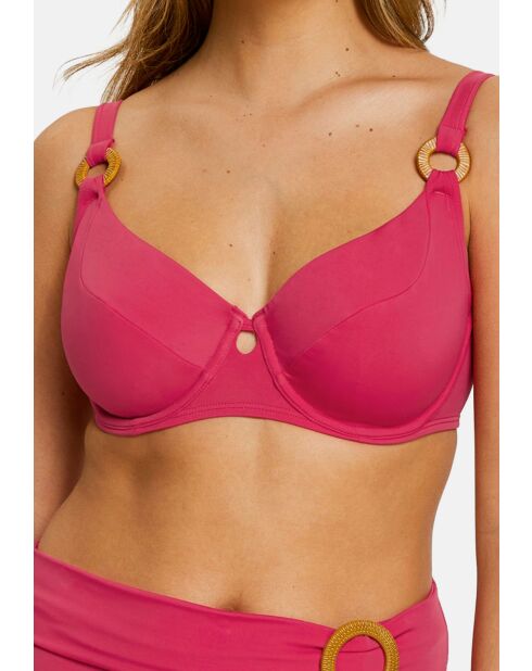 Haut de maillot de bain Elevated Basics rose virtuel