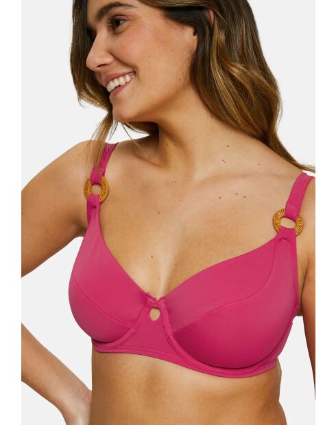 Haut de maillot de bain Elevated Basics rose virtuel