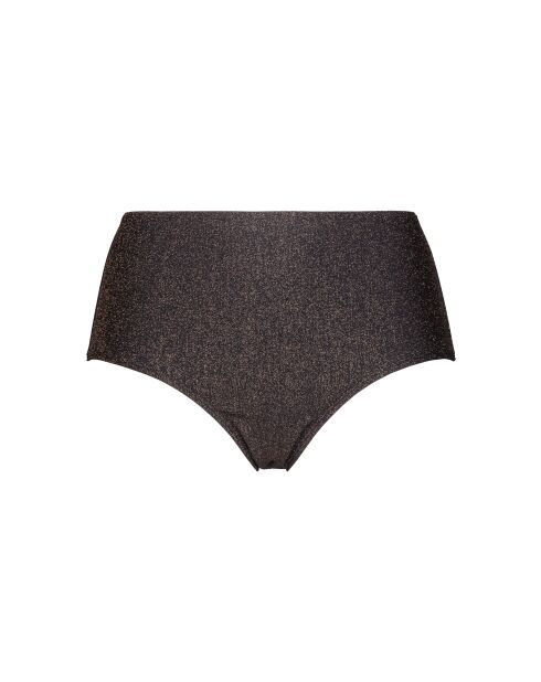 Culotte de bain taille haute Reflet noire