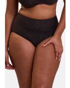 Culotte de bain taille haute Reflet noire