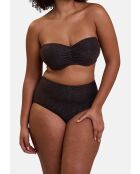 Culotte de bain taille haute Reflet noire
