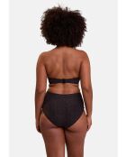 Culotte de bain taille haute Reflet noire