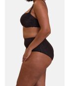 Culotte de bain taille haute Reflet noire