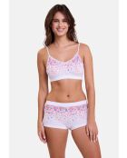 Shorty Zen Fantaisie imprimé pétales zen