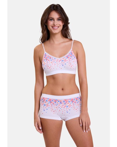 Shorty Zen Fantaisie imprimé pétales zen
