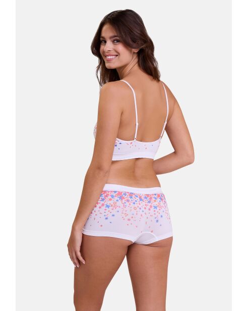 Shorty Zen Fantaisie imprimé pétales zen