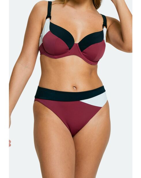 Culotte de bain Beyond the beach colorblock prune