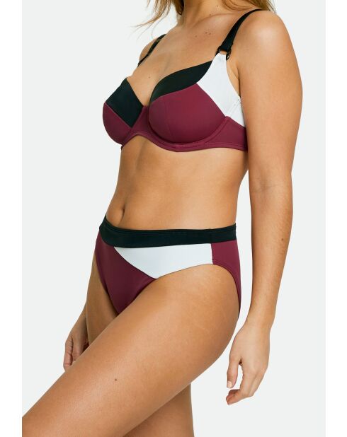 Culotte de bain Beyond the beach colorblock prune