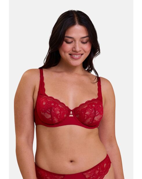 Soutien-gorge corbeille à armatures Lily rouge rubis