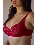 Soutien-gorge corbeille à armatures Lily rouge rubis