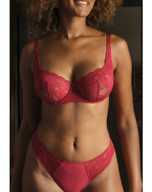 Soutien-gorge corbeille à armatures Lily rouge rubis