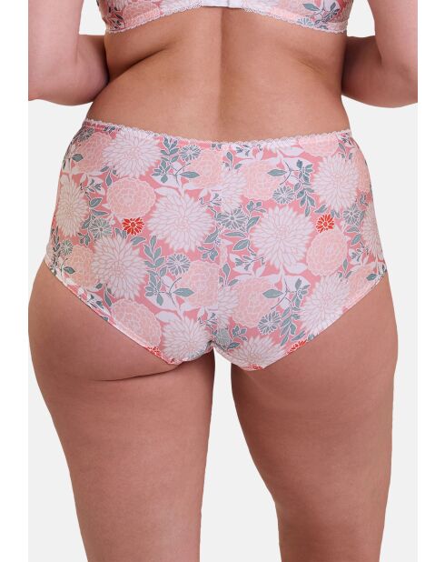 Shorty Aurélie imprimé dahlia clair