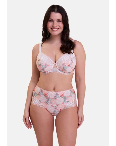 Shorty Aurélie imprimé dahlia clair