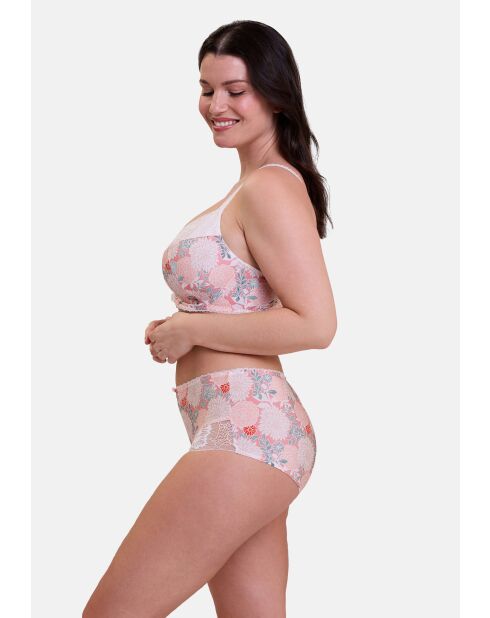 Shorty Aurélie imprimé dahlia clair