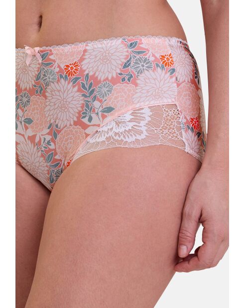 Shorty Aurélie imprimé dahlia clair