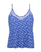 Caraco homewear Merveilleuse Pop imprimé floral bleu amparo