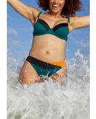 Culotte de bain Beyond the beach noir vert ocre