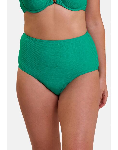 Culotte de bain taille haute Glamourous Textured vert tropical
