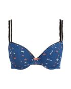 Soutien-gorge Espiègle imprimé oiseaux bleu