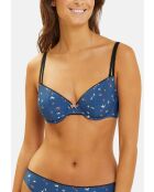 Soutien-gorge Espiègle imprimé oiseaux bleu