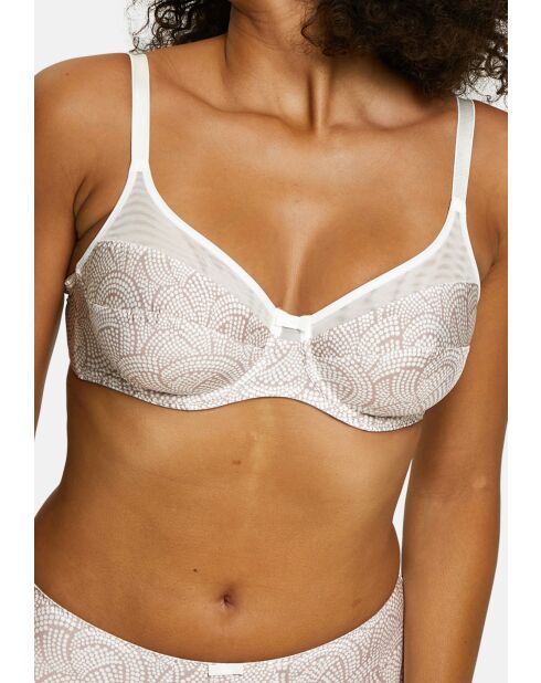 Soutien-gorge Complice imprimé graphique taupe